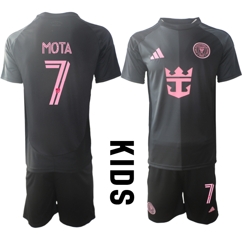 Youth 2025-2026 Club Inter Milan CF away Black #7 Soccer Jersey->youth soccer jersey->Youth Jersey